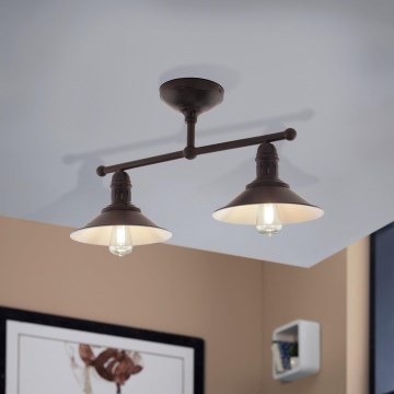 Eglo 49824 - Lustre sur tige STOCKBURY 2xE27/60W