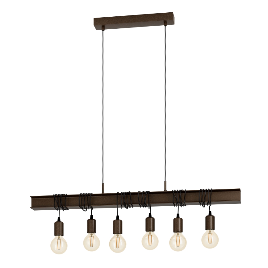 Eglo - Hanglamp aan koord TOWNSHEND 6xE27/60W/230V