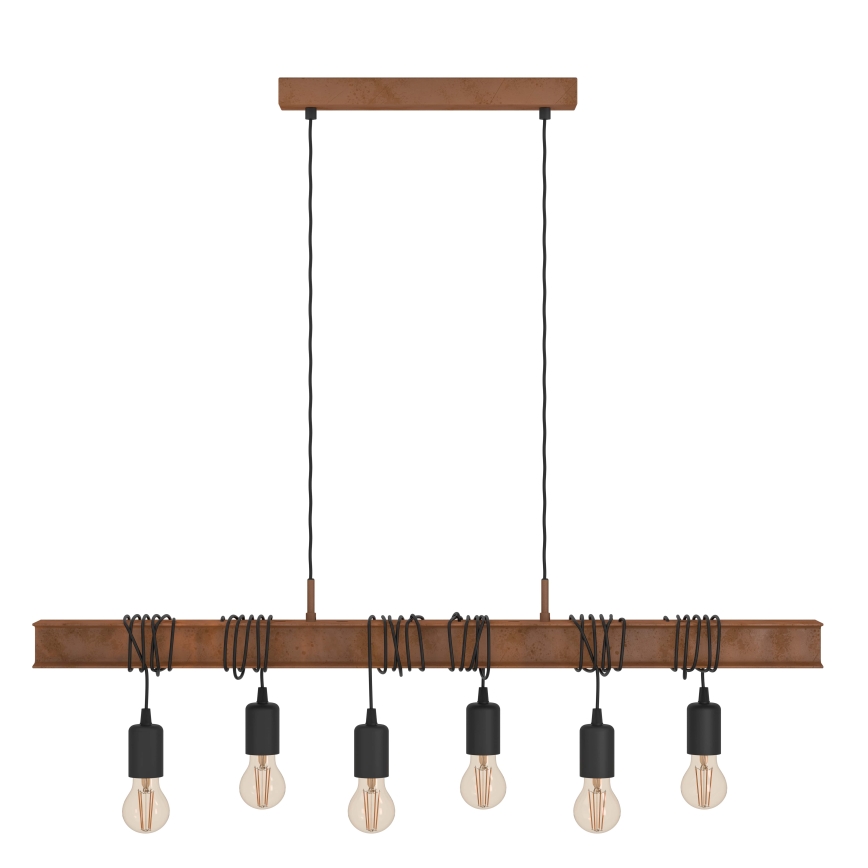 Eglo - Hanglamp aan koord TOWNSHEND 6xE27/60W/230V