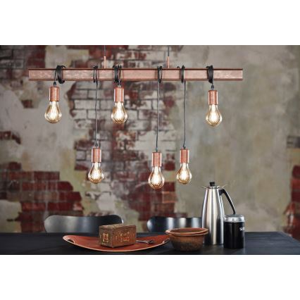 Eglo - Hanglamp aan koord TOWNSHEND 6xE27/60W/230V