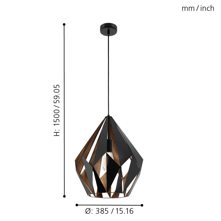 Eglo - Suspension 1xE27/60W/230V
