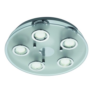 Eglo 54563 - LED plafondlamp 5xGU10/3W/230V glanzend chroom