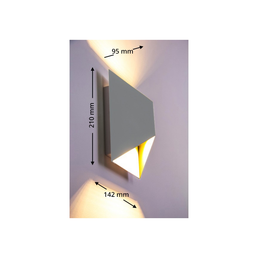 Eglo 54603 - Applique murale LED extérieure PREDAZZO 2xLED/2,5W/230V IP44