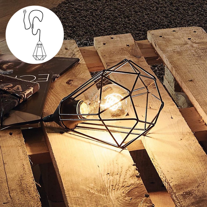 Eglo 54889 - Lampe de table LED à brancher 1xE27/4W/230V 3000K noir