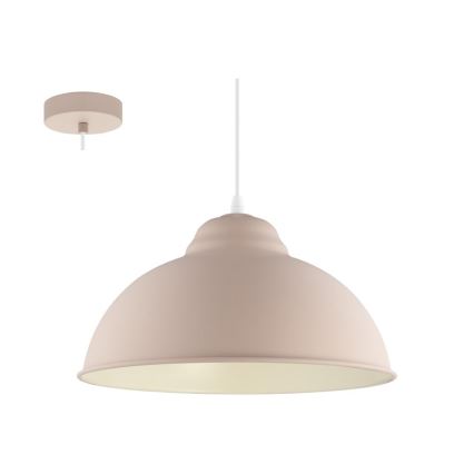 Eglo 54964 - Hanglamp aan een koord TRURO-P 1xE27/60W/230V roze