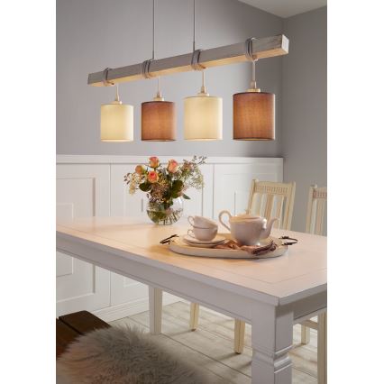 Eglo 55206 - LED-kroonluchter aan kabel TOWNSHEND 4xE27/60W/230V