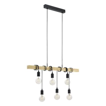 Eglo 55242 - Hanglamp aan een koord TOWNSHEND 6xE27/60W/230V