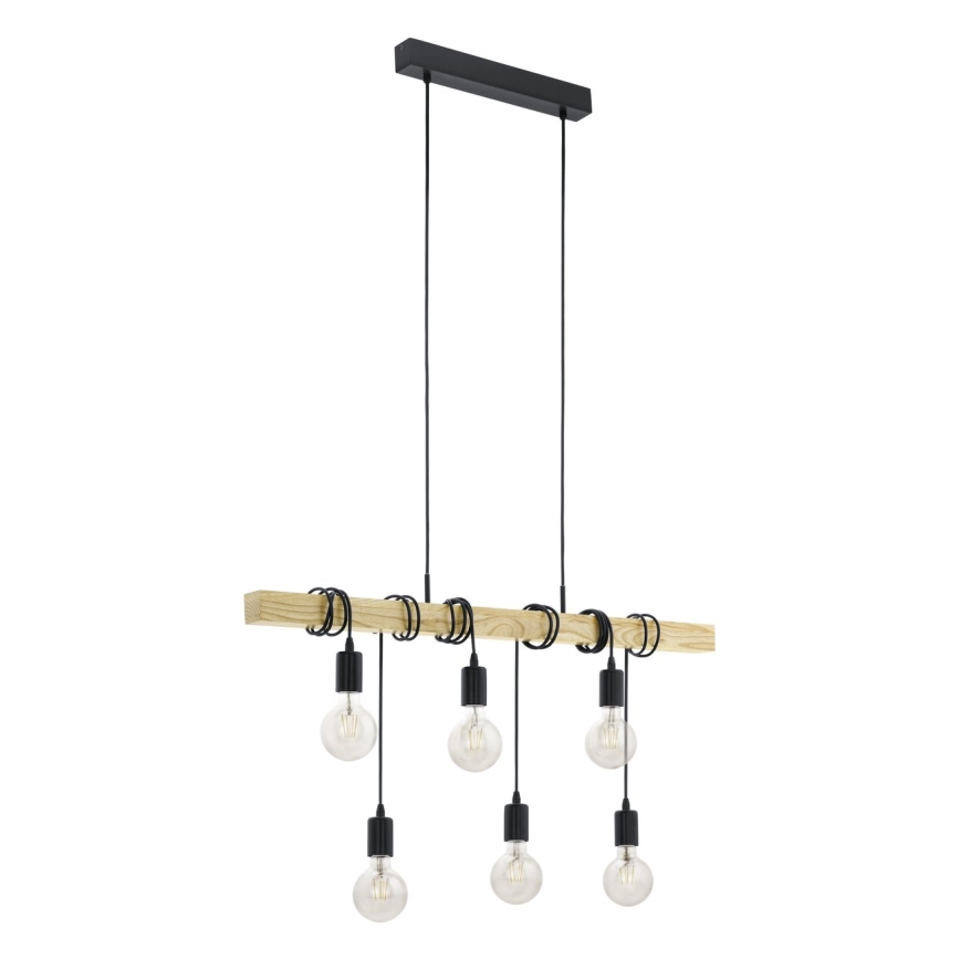 Eglo 55242 - Hanglamp aan een koord TOWNSHEND 6xE27/60W/230V