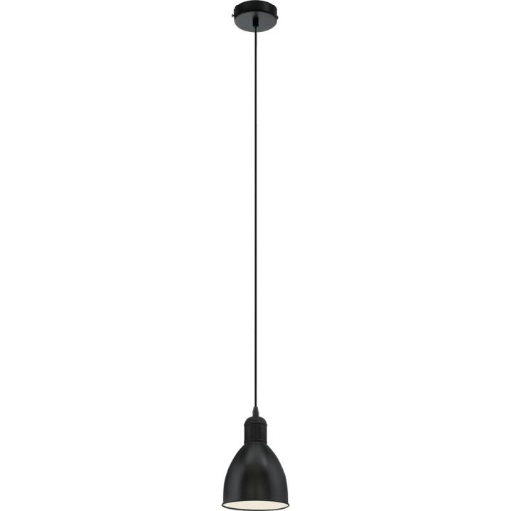 Eglo 55243 - Hanglamp PRIDDY met kabel 1xE27/60W/230V zwart