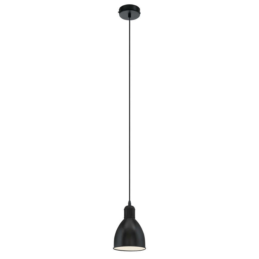 Eglo 55243 - Hanglamp PRIDDY met kabel 1xE27/60W/230V zwart