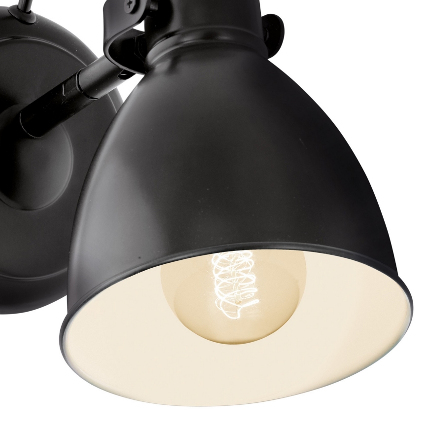 Eglo 55261 - Applique murale PRIDDY 1xE27/40W/230V noire