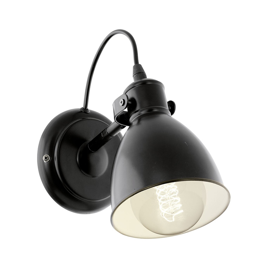 Eglo 55261 - Wandlamp PRIDDY 1xE27/40W/230V zwart