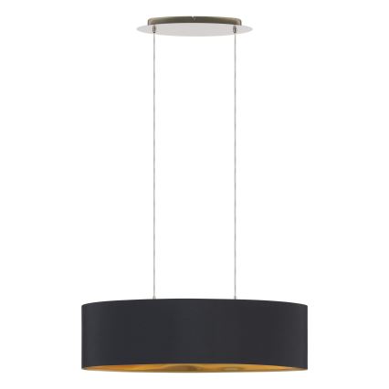 Eglo 55266 - Suspension filaire MASERLO 2xE27/60W/230V noir