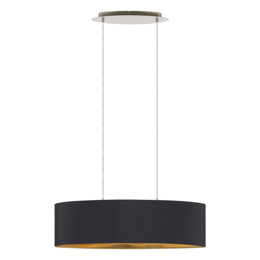 Eglo 55266 - Suspension filaire MASERLO 2xE27/60W/230V noir