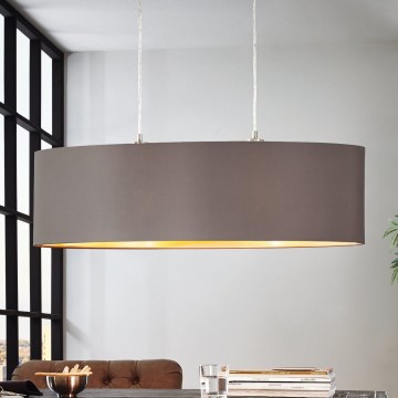 Eglo 55271 - Suspension filaire MASERLO 2xE27/60W/230V marron