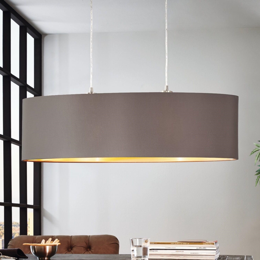 Eglo 55271 - Suspension filaire MASERLO 2xE27/60W/230V marron