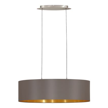 Eglo 55271 - Suspension filaire MASERLO 2xE27/60W/230V marron