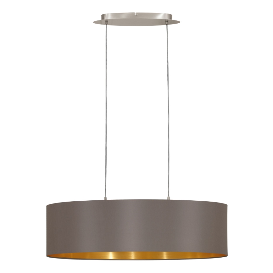 Eglo 55271 - Suspension filaire MASERLO 2xE27/60W/230V marron