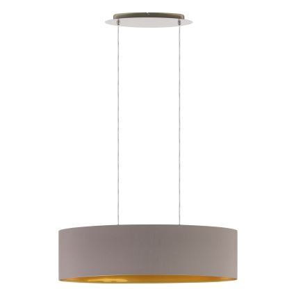 Eglo 55271 - Suspension filaire MASERLO 2xE27/60W/230V marron