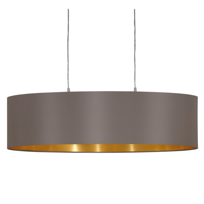 Eglo 55271 - Suspension filaire MASERLO 2xE27/60W/230V marron