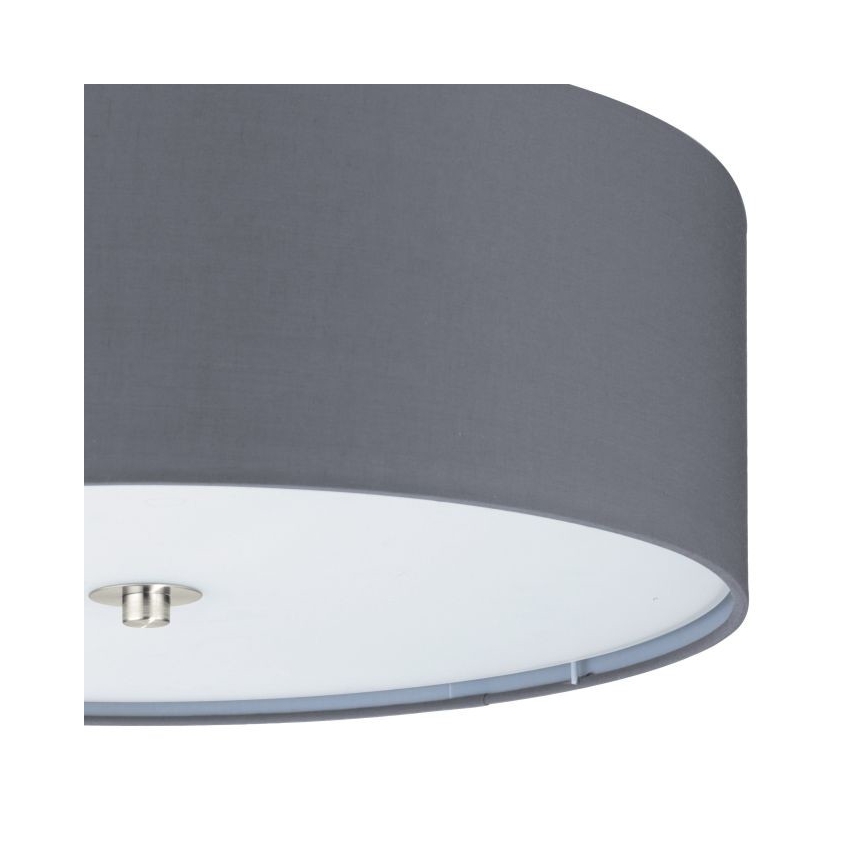 Eglo 55277 - Plafonnier PASTERI 3xE27/25W/230V Ø 47,5 cm gris