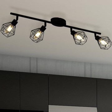 Eglo 55301 - Spot LED ZAPATA 4xG9/3W/230V noir