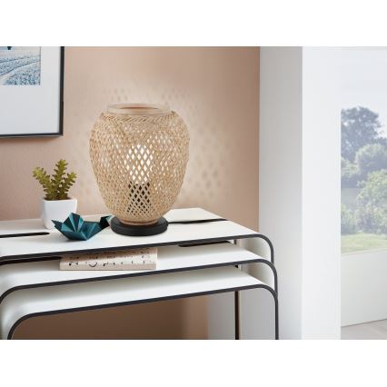 Eglo 55699 - Lampe de table DEMBLEBY 1xE27/40W/230V beige