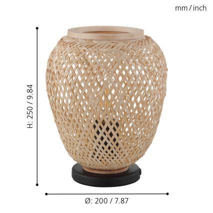 Eglo 55699 - Lampe de table DEMBLEBY 1xE27/40W/230V beige