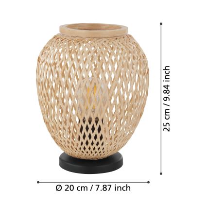 Eglo 55699 - Tafellamp DEMBLEBY 1xE27/40W/230V beige