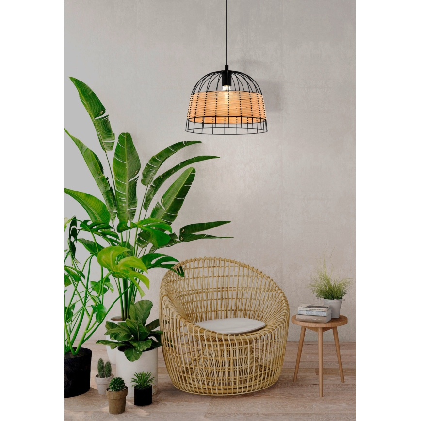 Eglo 55709 - Suspension filaire ANWICK 1xE27/40W/230V rotin