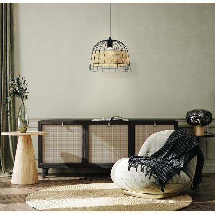 Eglo 55709 - Suspension filaire ANWICK 1xE27/40W/230V rotin