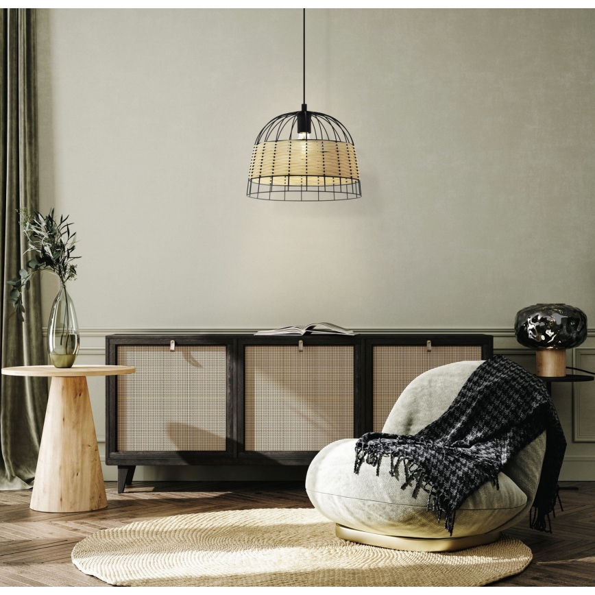 Eglo 55709 - Suspension filaire ANWICK 1xE27/40W/230V rotin