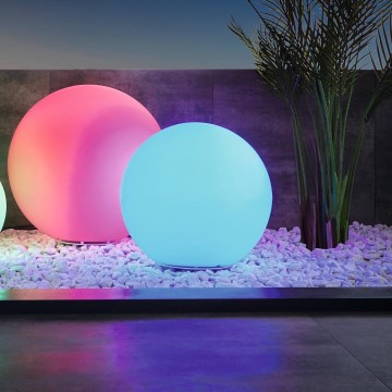 Eglo 55786 - LED RGBW Buitenlamp MONTEROLO-C 1xE27/9W/230V 2700-6500K IP65 diameter 30 cm + afstandsbediening