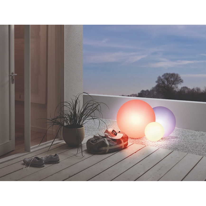 Eglo 55786 - LED RGBW Buitenlamp MONTEROLO-C 1xE27/9W/230V 2700-6500K IP65 diameter 30 cm + afstandsbediening