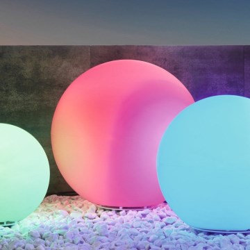 Eglo 55788 - LED RGBW Buitenlamp MONTEROLO-C 1xE27/9W/230V 2700-6500K IP65 diameter 50 cm + afstandsbediening