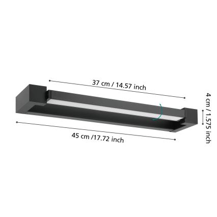 Eglo 56464 - LED Badkamer spiegelverlichting GEMILIANA LED/8,9W/230V 4000K 45 cm IP44
