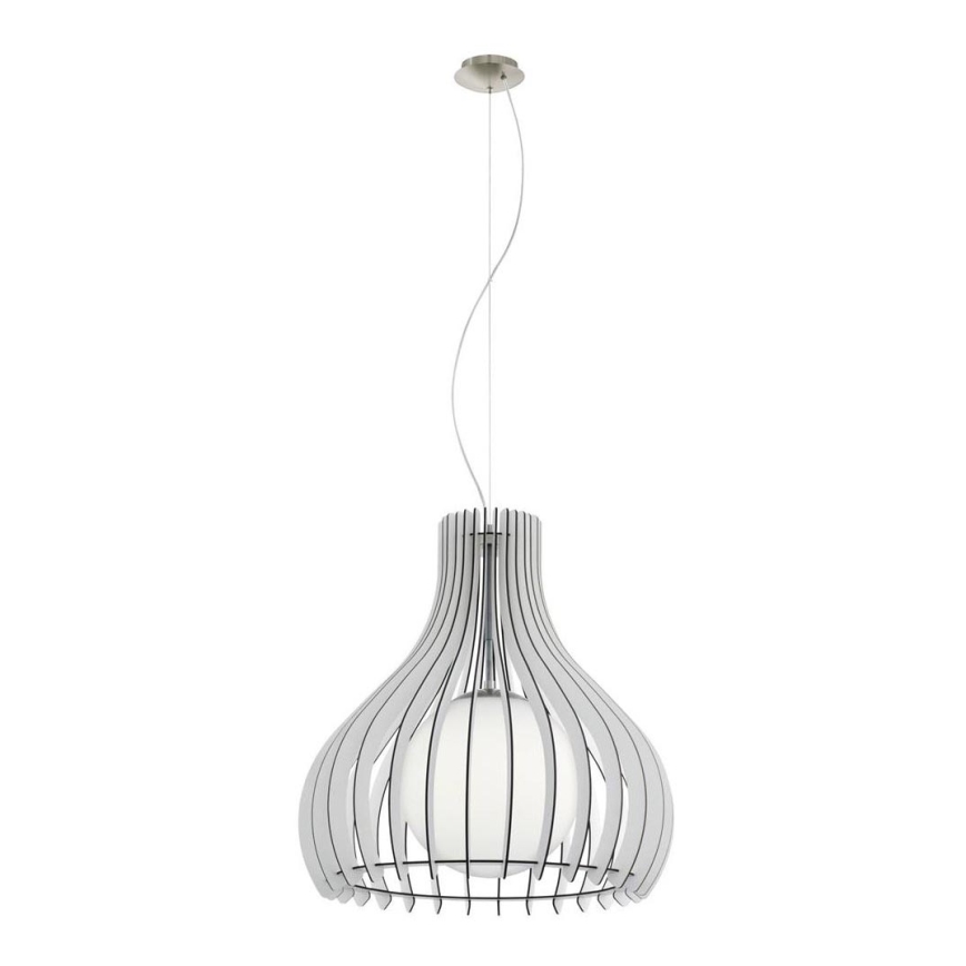 Eglo 61715 - Hanglamp aan een koord TINDORI 1xE27/60W/230V diameter 50 cm wit