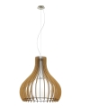 Eglo 61719 - Hanglamp aan een koord TINDORI 1xE27/60W/230V diameter 60 cm bruin