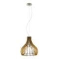 Eglo 61916 - Hanglamp aan een koord TINDORI 1xE27/60W/230V diameter 38 cm bruin