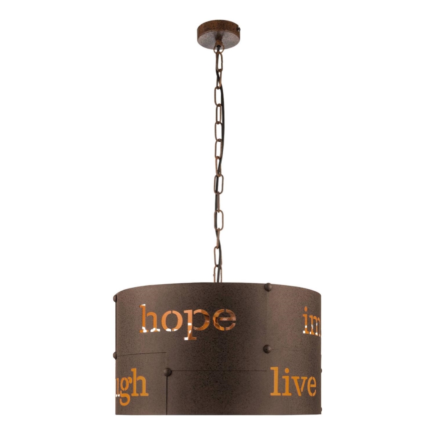 Eglo 62331 - Suspension chaîne COLDINGHAM PRO 3xE27/60W/230V marron