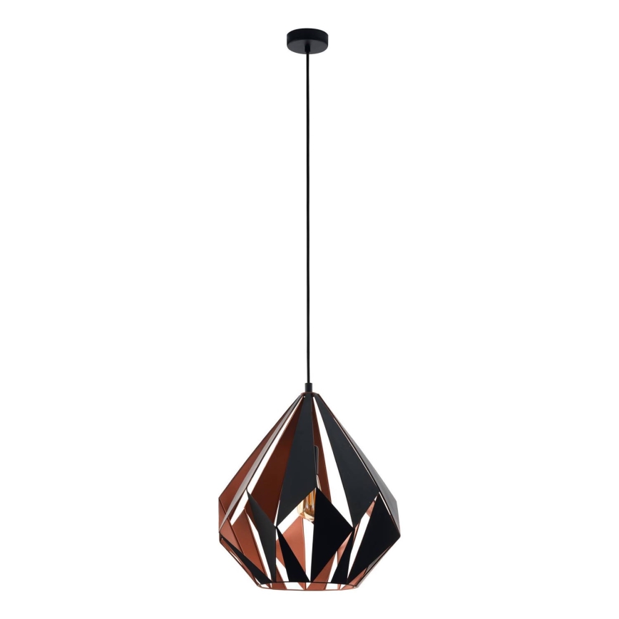 Eglo 62834 - Hanglamp aan een koord CARLTON PRO 1xE27/60W/230V diameter 44 cm zwart