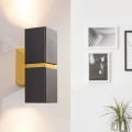 Eglo 64798 - Applique murale LED PASSA PRO 2xGU10/3,3W/230V 3000K noir/doré