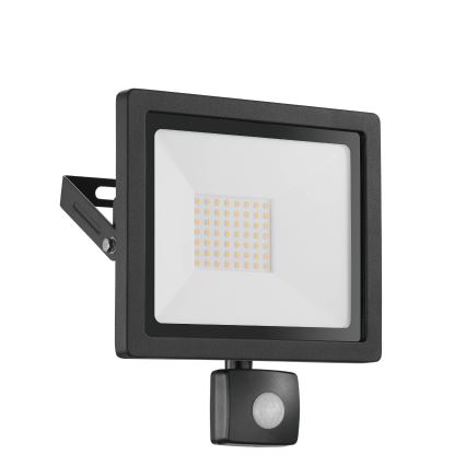 Eglo 64873 - Projecteur avec détecteur FILETTI LED/50W/230V 3000K IP44 noir