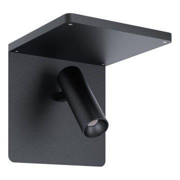 Eglo 67563 - LED Wand licht met plank CIGLIE LED/8,1W/230V zwart