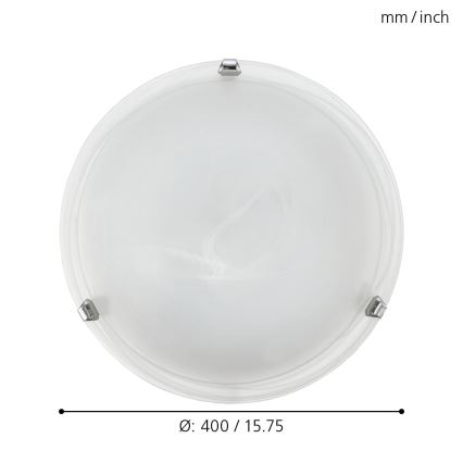Eglo - Plafondlamp 2xE27/25W/230V albasten glas