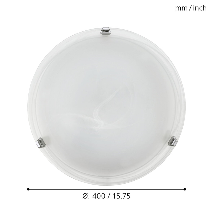 Eglo - Plafondlamp 2xE27/25W/230V albasten glas