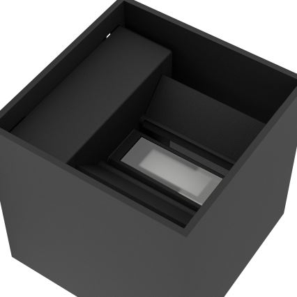 Eglo - Applique murale d'extérieur LED rechargeable à intensité variable, avec détecteur de mouvement et capteur crépusculaire LED/2,2W/5V IP44 noir