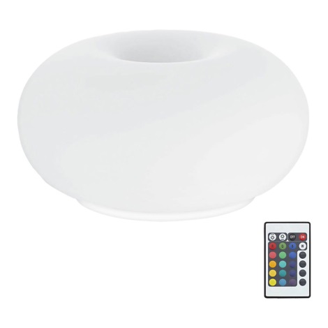 Eglo 75355 - Lampe de table LED RGB à intensité variable OPTICA-C 2xE27/7,5W/230V + télécommande