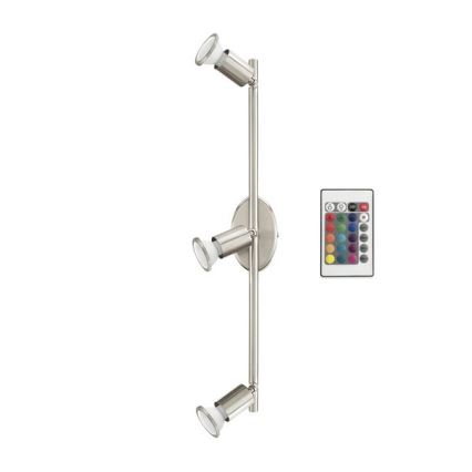 Eglo 75385 - LED RGB Spot à intensité variable BUZZ-C 3xGU10/4W/230V + télécommande