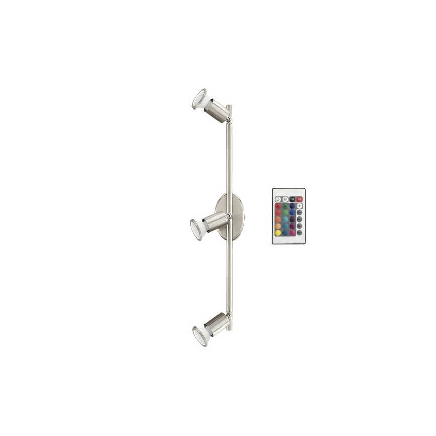 Eglo 75385 - LED RGB Spot à intensité variable BUZZ-C 3xGU10/4W/230V + télécommande